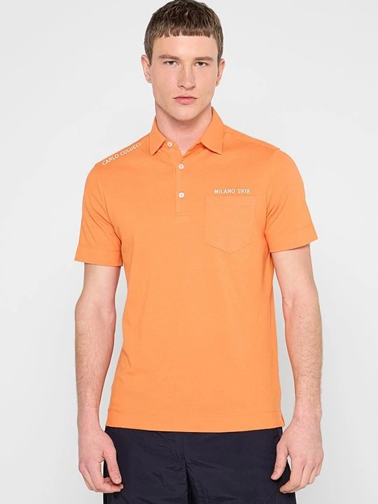Zdjęcie produktu Koszulka polo Carlo Colucci pomarańczowy