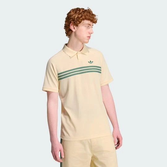 Zdjęcie produktu KOSZULKA POLO CHEST STRIPES Adidas Warm Vanilla
