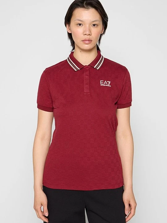Zdjęcie produktu Koszulka polo EA7 Emporio Armani ciemnoczerwony