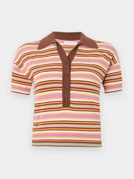 Zdjęcie produktu Koszulka polo Faithfull The Brand ciemnoczerwony