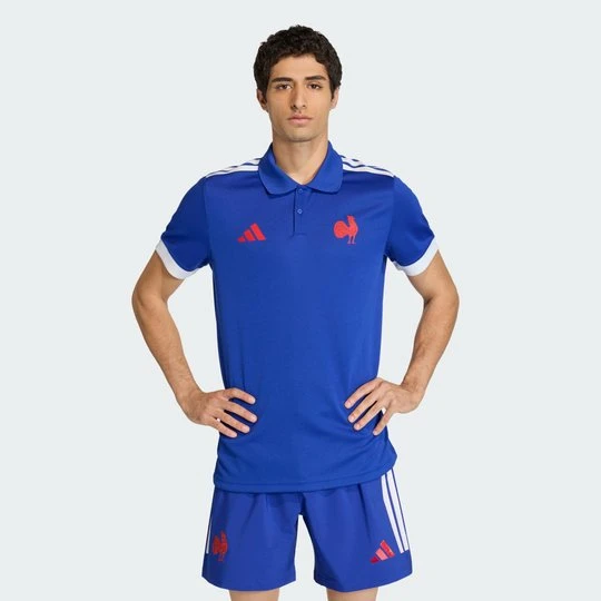 Zdjęcie produktu Koszulka polo France Rugby Home Supporters Adidas Semi Lucid Blue