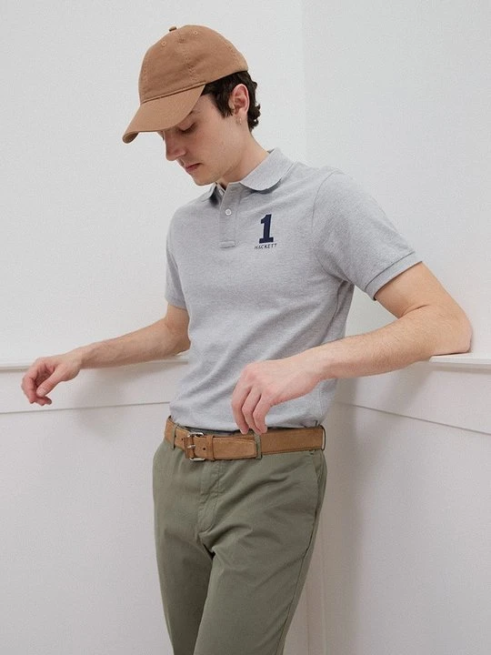 Zdjęcie produktu Koszulka polo Hackett London jasnoszary