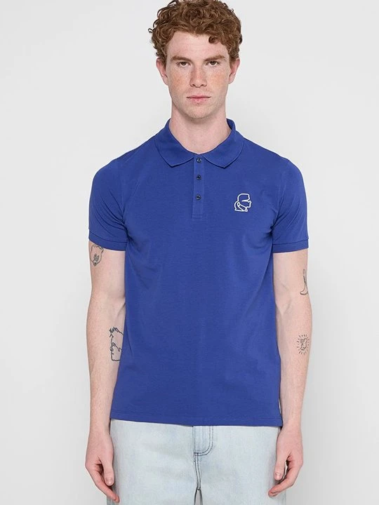 Zdjęcie produktu Koszulka polo KARL LAGERFELD błękit królewski