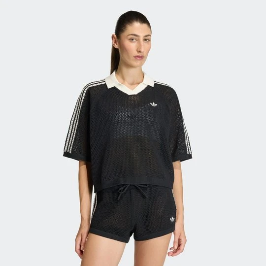 Zdjęcie produktu KOSZULKA POLO KNITTED CROCHET Adidas czarny