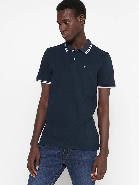 Zdjęcie produktu Koszulka polo KnowledgeCotton Apparel niebieski