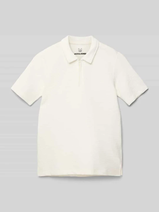 Zdjęcie produktu Koszulka polo kroju regular fit z fakturowanym wzorem model ‘BENJA’ Jack&Jones Złamany biały