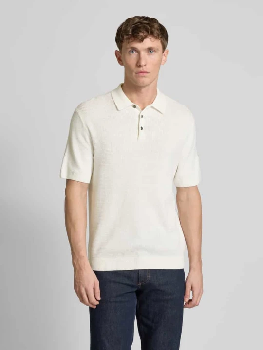 Zdjęcie produktu Koszulka polo kroju regular fit z fakturowanym wzorem model ‘COOPER’ Jack&Jones Biały