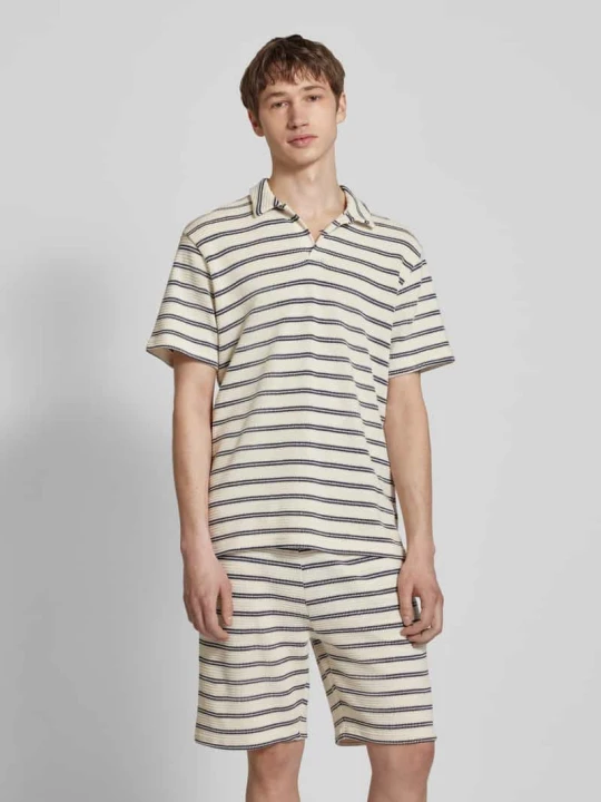 Zdjęcie produktu Koszulka polo kroju regular fit z fakturowanym wzorem model ‘IAN’ Only & Sons Złamany biały