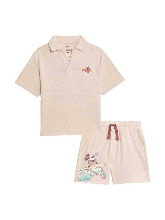 Zdjęcie produktu Koszulka polo Marks & Spencer beżowy melanż
