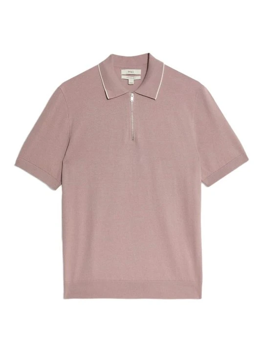 Zdjęcie produktu Koszulka polo Marks & Spencer brązowy melanż