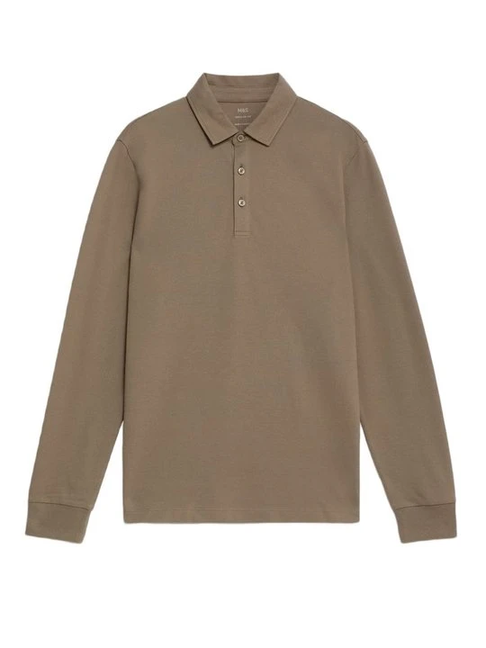 Zdjęcie produktu Koszulka polo Marks & Spencer ciemnoszary melanż