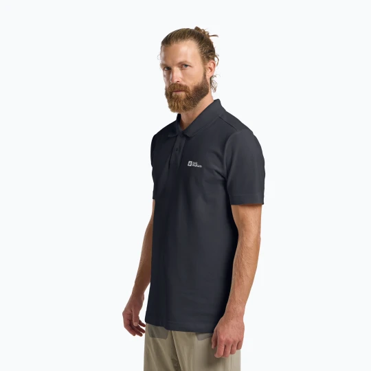 Zdjęcie produktu Koszulka polo męska Jack Wolfskin Essential dark navy Granatowy