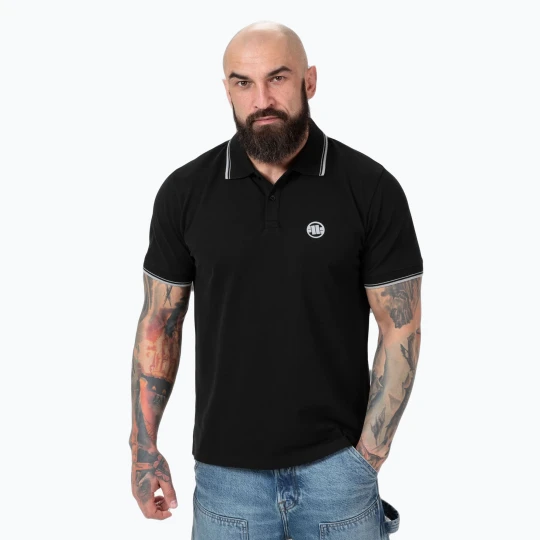 Zdjęcie produktu Koszulka polo męska Pitbull Polo Pique Stripes Regular black