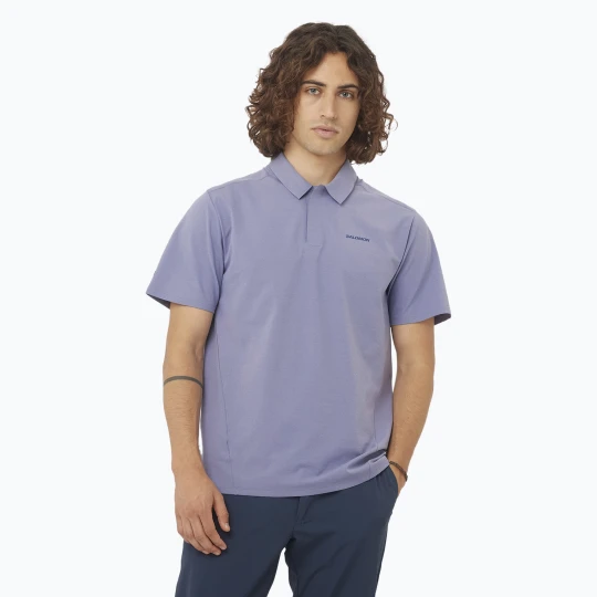 Zdjęcie produktu Koszulka polo męska Salomon Trackline Polo blue granite Fioletowy