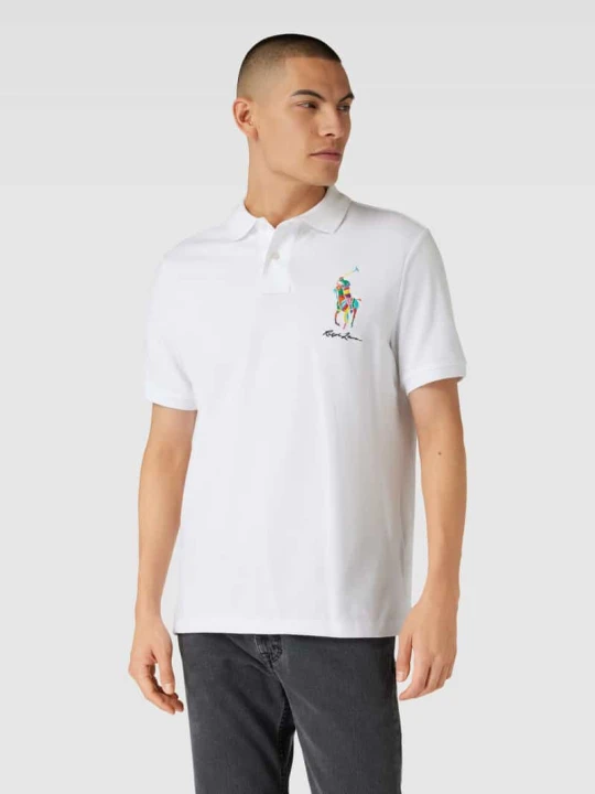 Zdjęcie produktu Koszulka polo o kroju classic fit z wyhaftowanym logo Polo Ralph Lauren Biały