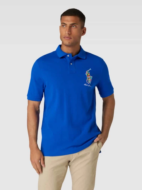 Zdjęcie produktu Koszulka polo o kroju classic fit z wyhaftowanym logo Polo Ralph Lauren Królewski niebieski