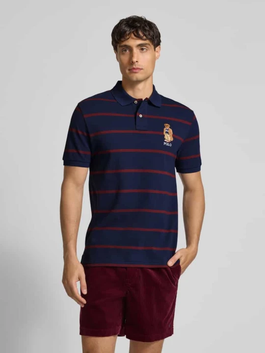 Zdjęcie produktu Koszulka polo o kroju custom slim fit z haftem Polo Ralph Lauren Granatowy