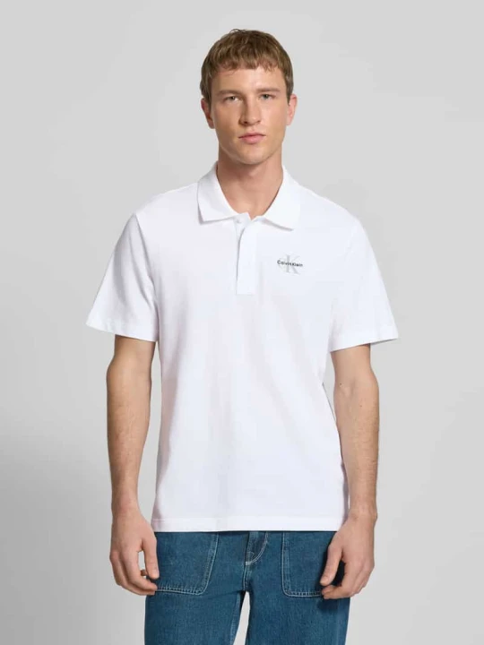Zdjęcie produktu Koszulka polo o kroju easy fit z kołnierzykiem polo Calvin Klein Jeans Biały