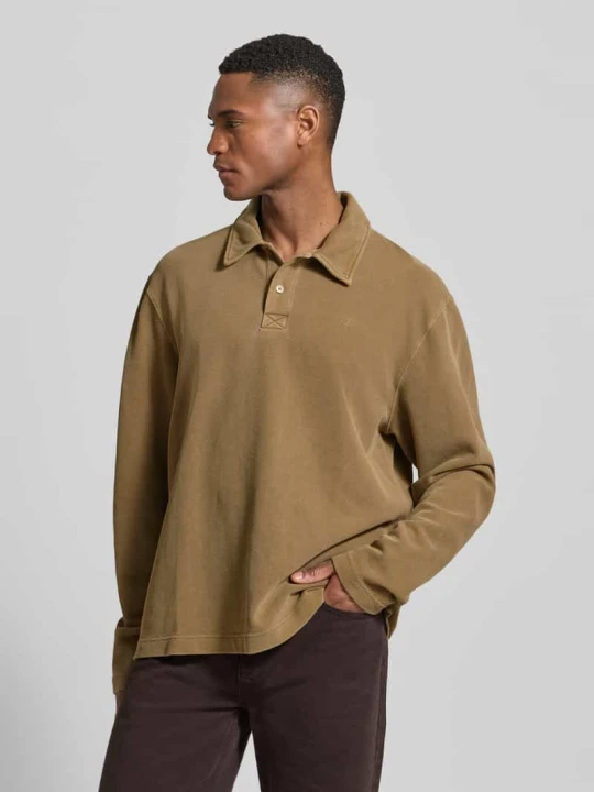 Zdjęcie produktu Koszulka polo o kroju loose fit z bawełny model 'Thiago' Wood Wood Jasnobrązowy