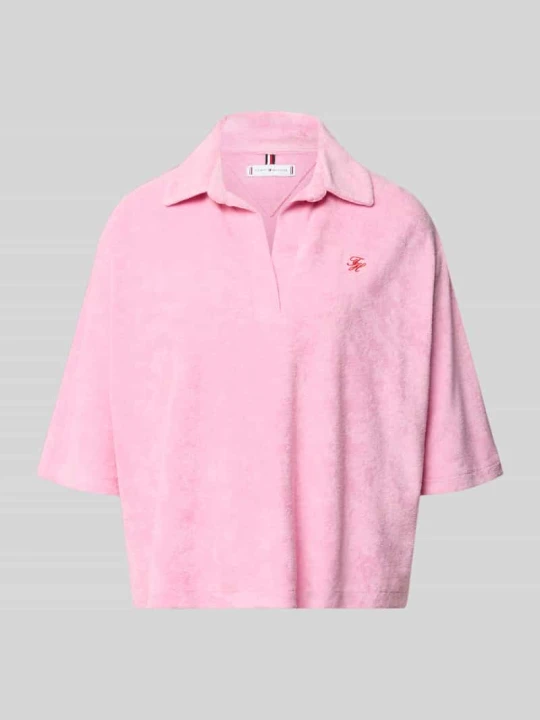 Zdjęcie produktu Koszulka polo o kroju loose fit z frotteowym efektem Tommy Hilfiger Różowy