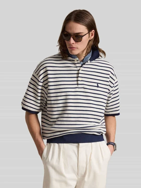 Zdjęcie produktu Koszulka polo o kroju loose fit z mieszanki bawełny Polo Ralph Lauren Granatowy