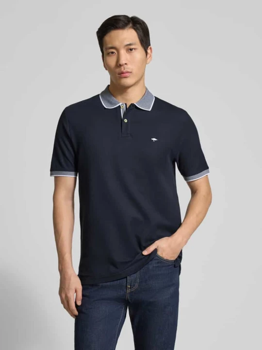 Zdjęcie produktu Koszulka polo o kroju modern fit z haftem FYNCH-HATTON Granatowy
