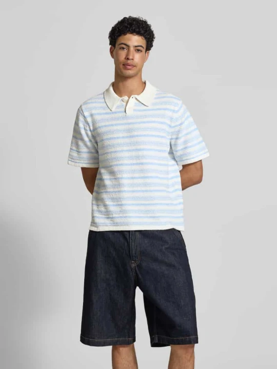 Zdjęcie produktu Koszulka polo o kroju nowoczesny z krótką listwą guzikową model 'HYERES' Jack&Jones Złamany biały
