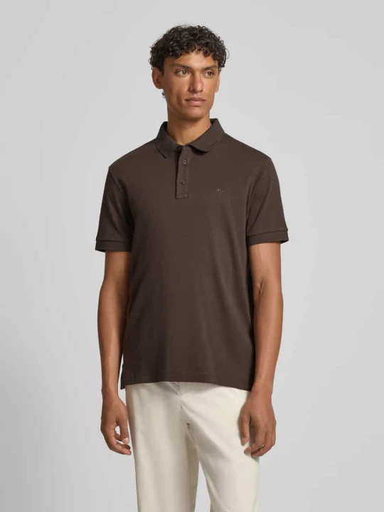 Zdjęcie produktu Koszulka polo o kroju nowoczesnym z wyhaftowanym logo model „Primo” JOOP! Czekoladowy