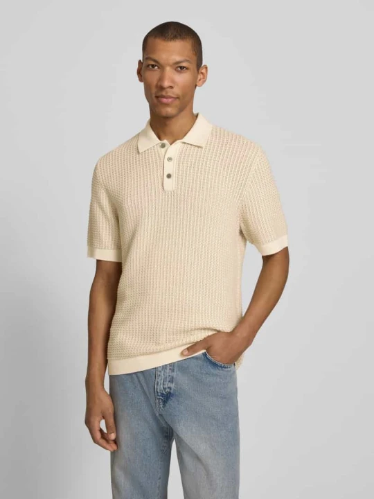 Zdjęcie produktu Koszulka polo o kroju regular fit w stylu dzianiny model 'Kingsley' Jack&Jones Beżowy