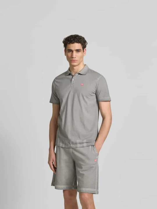 Zdjęcie produktu koszulka polo o kroju regular fit z bawełny Diesel Średnioszary