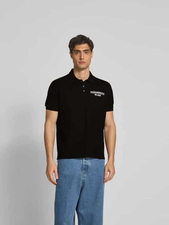 Zdjęcie produktu koszulka polo o kroju regular fit z bawełny Dsquared2 Czarny