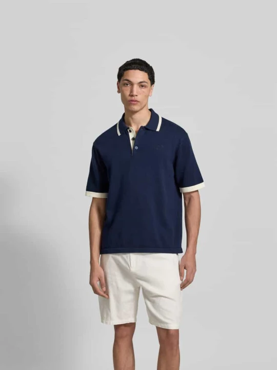Zdjęcie produktu Koszulka polo o kroju regular fit z bawełny Maison Kitsuné Granatowy