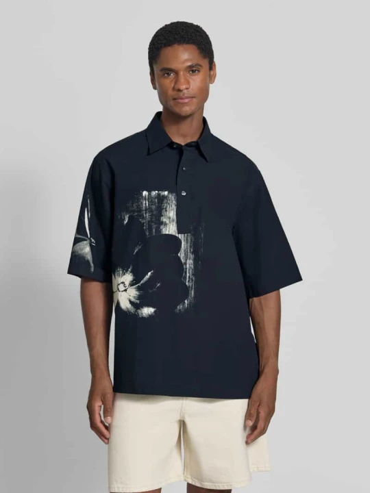 Zdjęcie produktu Koszulka polo o kroju regular fit z czystej bawełny Armani Exchange Granatowy