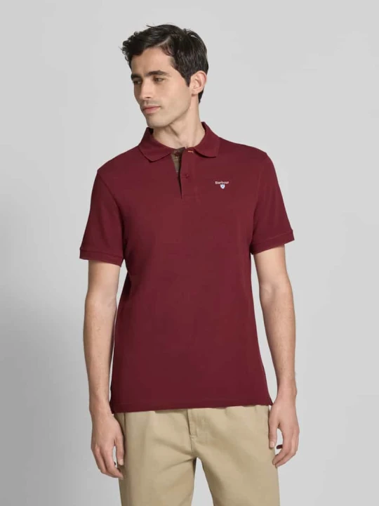 Zdjęcie produktu Koszulka polo Regular Fit z czystej bawełny Barbour Wiśniowy