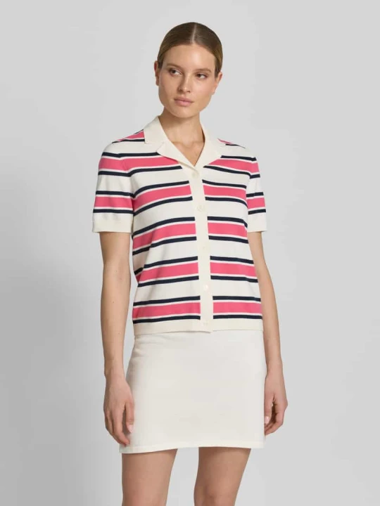 Zdjęcie produktu Koszulka polo o kroju regular fit z czystej bawełny ekologicznej model 'AMOUR' Selected Mocnoróżowy
