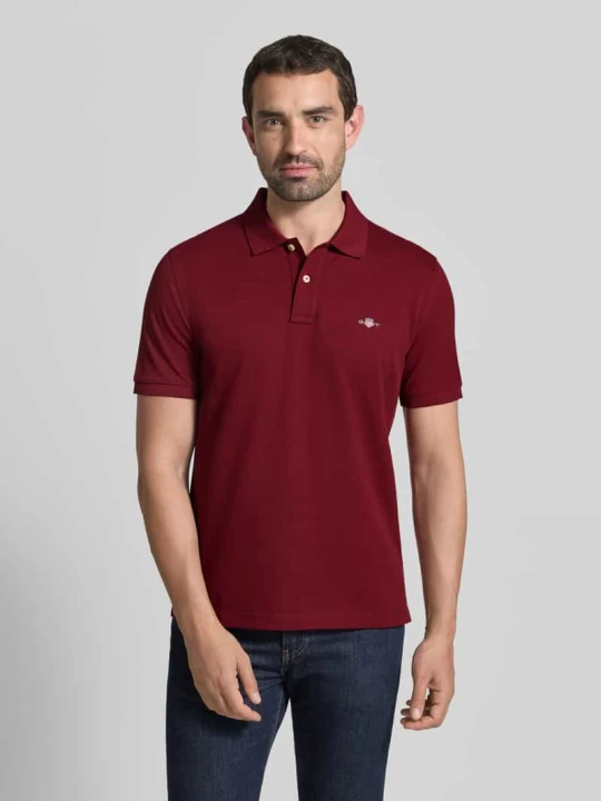 Zdjęcie produktu Koszulka polo o kroju regular fit z czystej bawełny Gant Bordowy