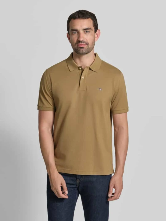 Zdjęcie produktu Koszulka polo o kroju regular fit z czystej bawełny Gant Orzechowy