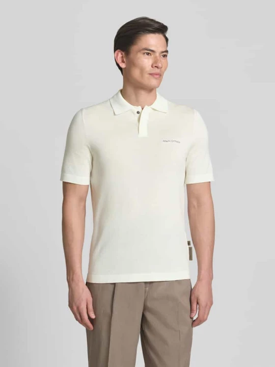 Zdjęcie produktu Koszulka polo o kroju regular fit z czystej bawełny - Marc O'Polo × DFB Travel kolekcja Złamany biały