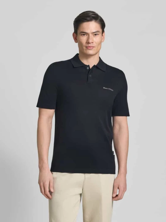 Zdjęcie produktu Koszulka polo o kroju regular fit z czystej bawełny - Marc O'Polo × DFB Travel kolekcja Ciemnoniebieski