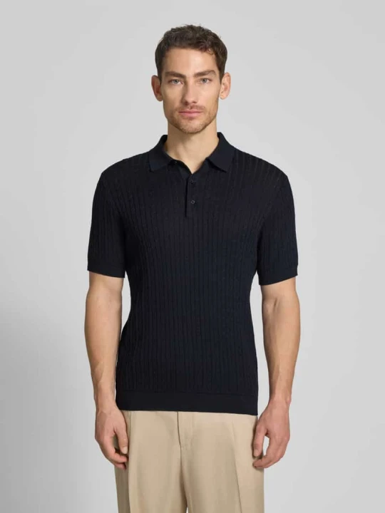 Zdjęcie produktu koszulka polo o kroju regular fit z czystej bawełny model 'ADRIAN-CA' Strellson Granatowy