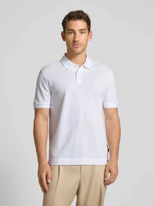 Zdjęcie produktu koszulka polo o kroju regular fit z czystej bawełny model 'C-PARRIS' Boss Biały