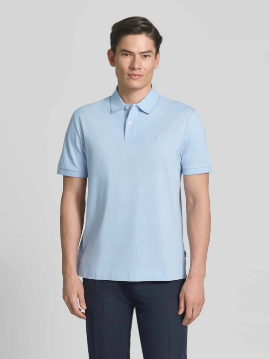 Zdjęcie produktu koszulka polo o kroju regular fit z czystej bawełny model 'C-PARRIS' Boss Jasnoniebieski