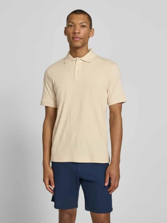 Zdjęcie produktu koszulka polo o kroju regular fit z czystej bawełny model 'COLE' Selected Homme Piaskowy
