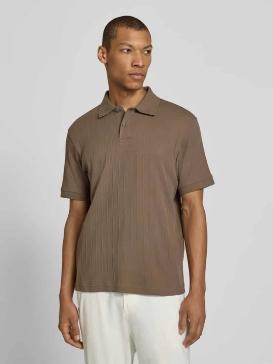 Zdjęcie produktu koszulka polo o kroju regular fit z czystej bawełny model 'COLE' Selected Homme Czekoladowy