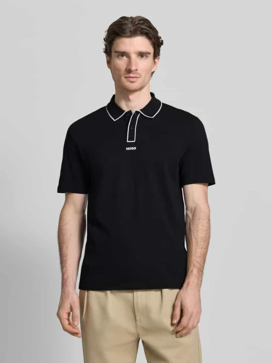 Zdjęcie produktu Koszulka polo o kroju regular fit z czystej bawełny model 'DALUMO' Hugo Czarny