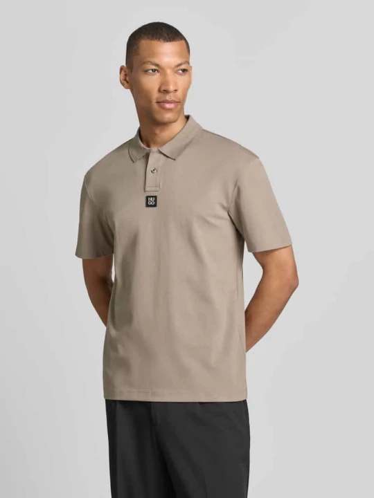 Zdjęcie produktu Koszulka polo o kroju regular fit z czystej bawełny model 'DEABONO' Hugo Średniobrązowy