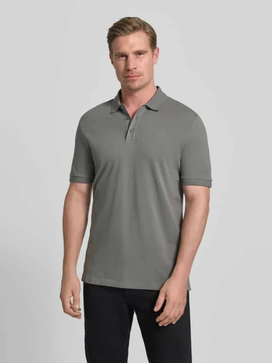 Zdjęcie produktu Koszulka polo o kroju regular fit z czystej bawełny Model 'DONOS222' Hugo Antracytowy