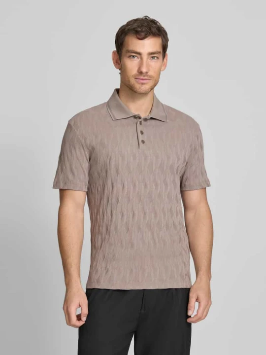 Zdjęcie produktu koszulka polo o kroju regular fit z czystej bawełny model 'DUNIK' Hugo Jasnobrązowy