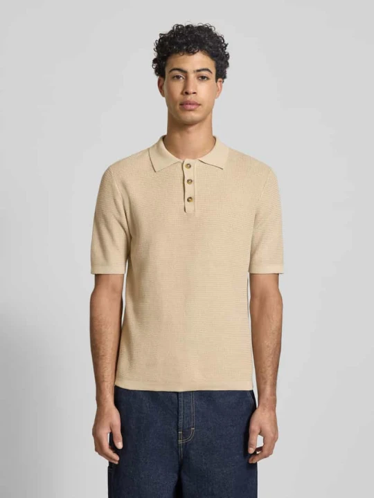 Zdjęcie produktu Koszulka polo o kroju regular fit z czystej bawełny model 'ERIC' Only & Sons Beżowy