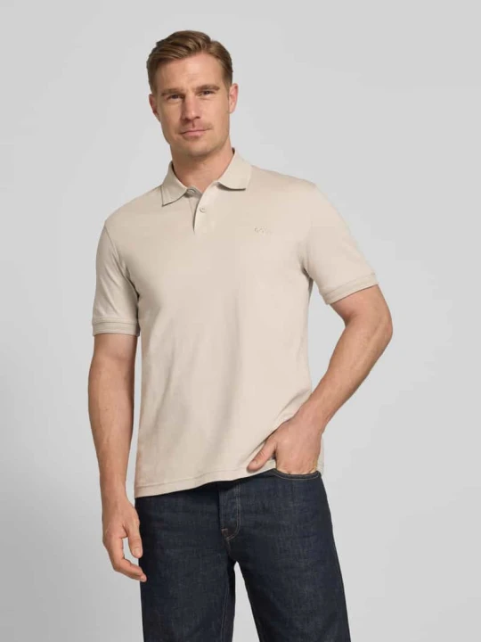 Zdjęcie produktu Koszulka polo o kroju regular fit z czystej bawełny model 'INTERLOCK' Boss Piaskowy